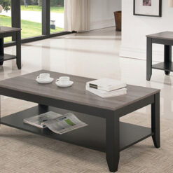 Coffee Table Set With Grey Wood Look Top