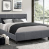 Classico Fabric Platform Bed Dark Grey Colour