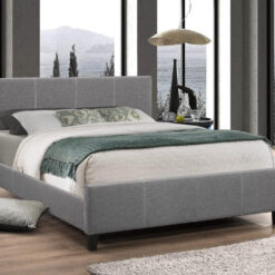 Classico Fabric Platform Bed Light Grey