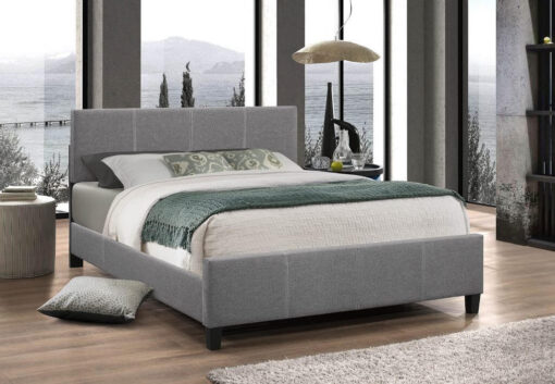 Classico Fabric Platform Bed Light Grey