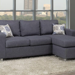 Compact Reversible Grey Sofa Sectional
