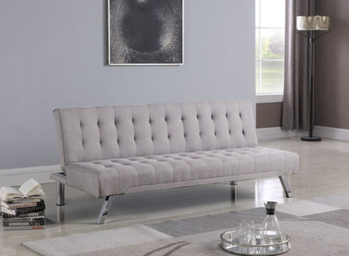 Fabric Grey Colour Klik Klak Sofa Futon