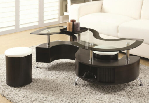 Coffee Table with 2 Stools and Storage