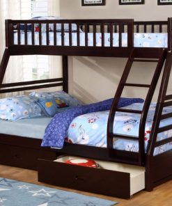 Single/Dpuble Bunk Bed (With Drawers) Espresso Colour