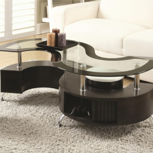 Image depicts a modern coffee table in a Saint John home.