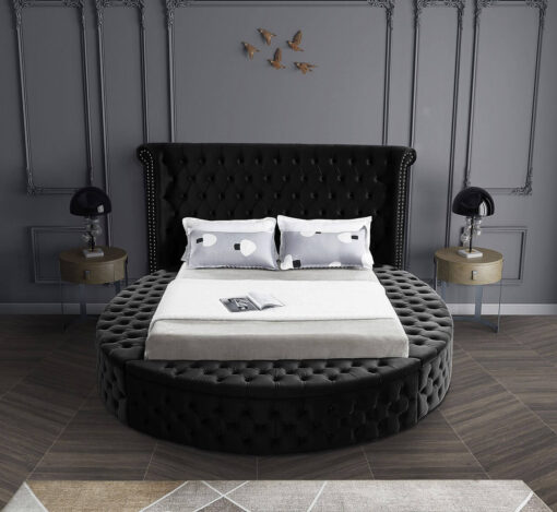 Dubai Upholstered Storage Platform Bed Black