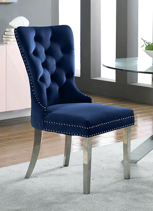 Alysa Velvet Chair Blue
