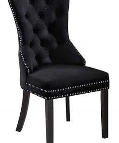 Charlotte Velvet Chair Black