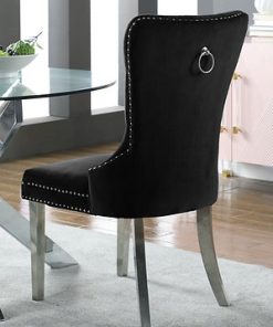 Alysa Velvet Chair Back Black