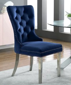 Alysa Velvet Chair Blue