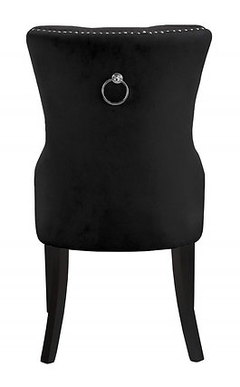 Charlotte Velvet Chair Back Black