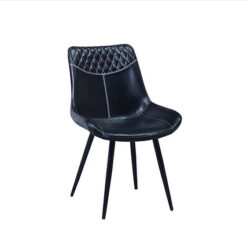 Stonefort Leather Chair Black
