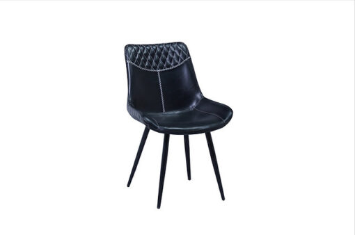 Stonefort Leather Chair Black