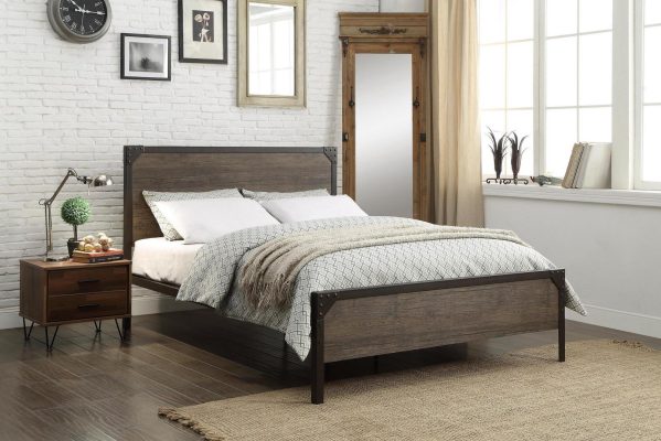 Modern Wood Panel Platform Bed