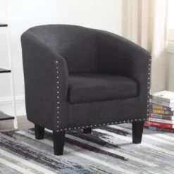 Brookside tub chair fabric dark grey