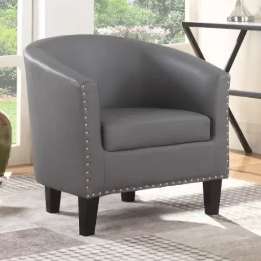 Brookside tub chair leather grey