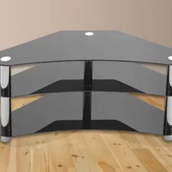 Claudia glass TV stand