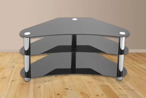 Claudia glass TV stand