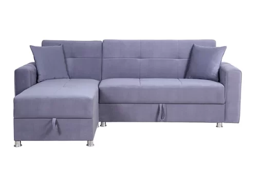 Grey Turkish sectional sofa bed with storage