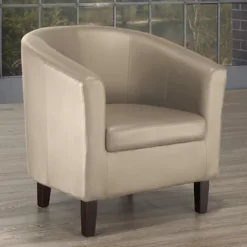 Prospect tub chair leather beige