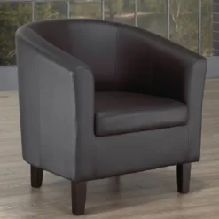 Prospect tub chair leather black