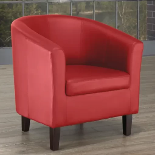 Prospect tub chair leather red