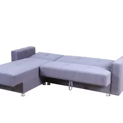Turkish sectional sofa bed with storage light grey fabric