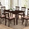 Adjustable Espresso Dining Table Set